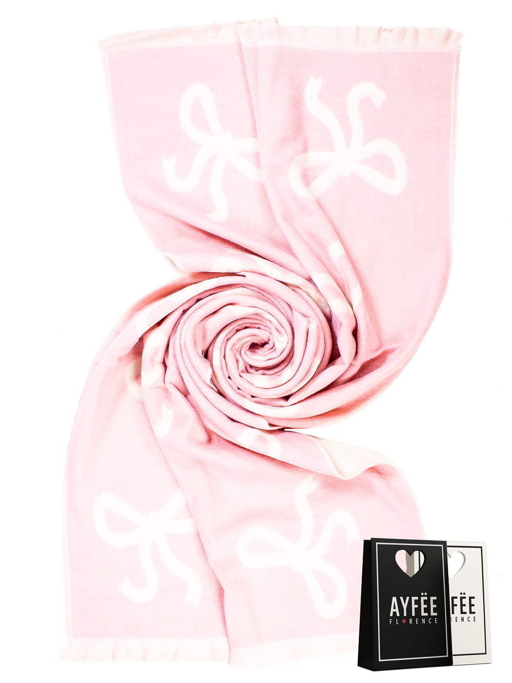STOLA STAMPA FLAKE CM 70X200 87%VI 13%PL MADE IN PRC           - PINK